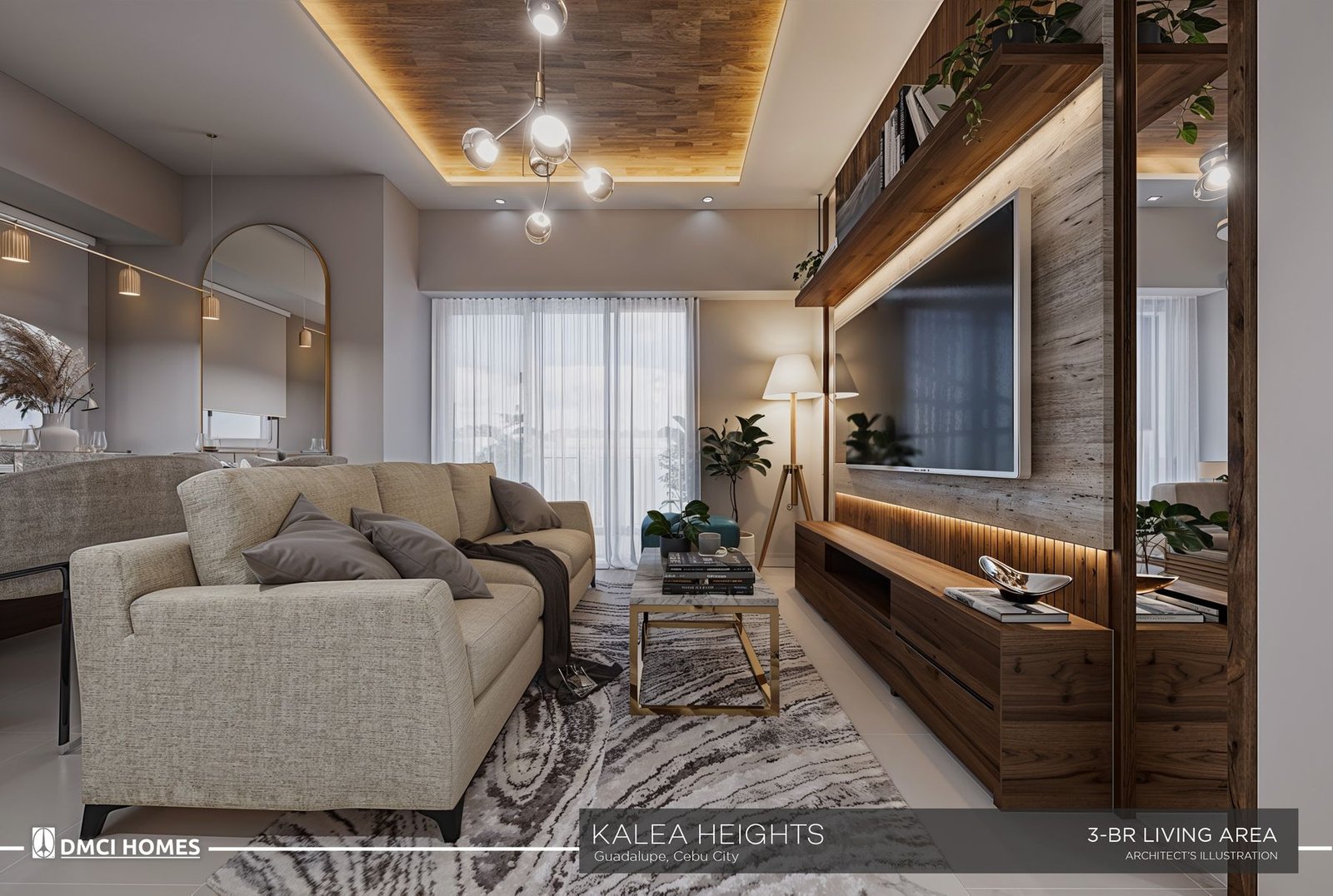 3-Bedroom living area at Kalea Heights