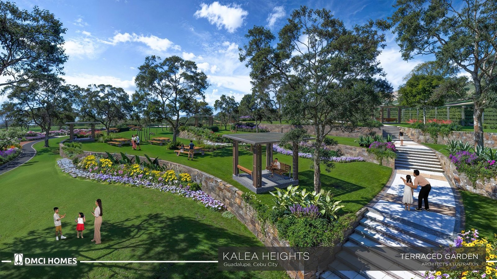 Terraced garden at Kalea Heights